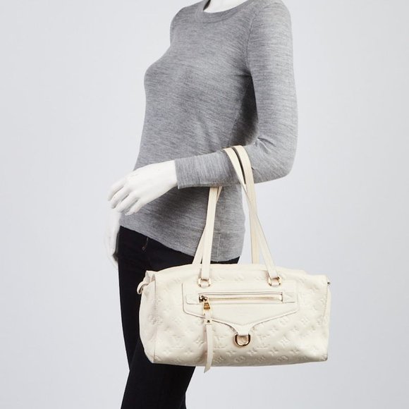 authentic LOUIS VUITTON White Monogram Empreinte Leather Inspiree Bag - Picture 2 of 15